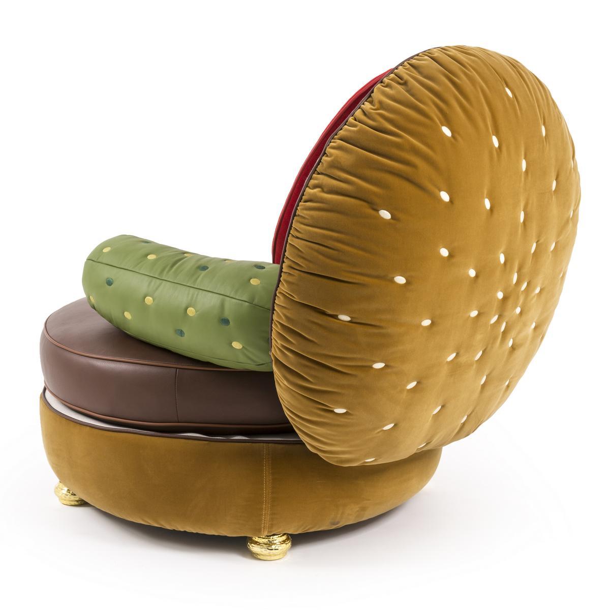 Upholstered fabric easy chair | Burger Chair by Seletti