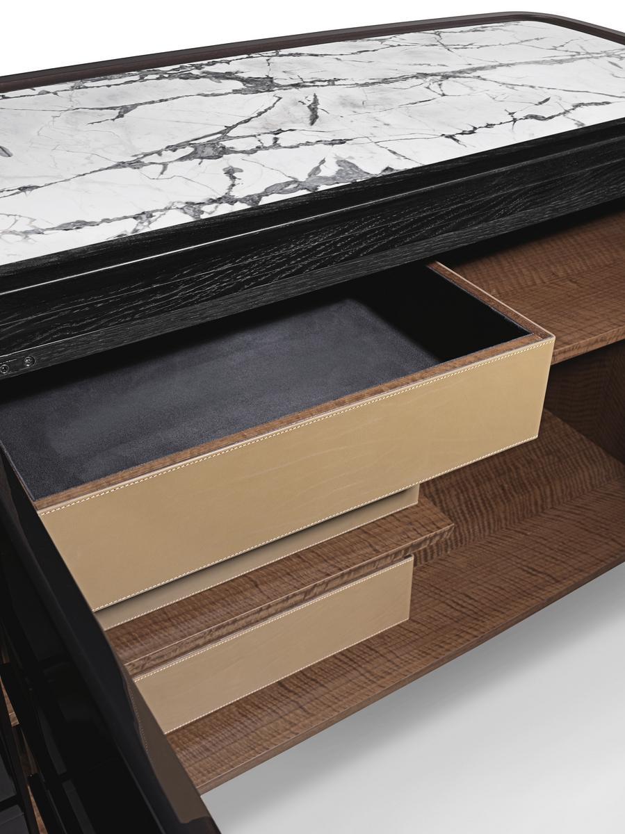 Wooden chest of drawers with integrated handles | Nomos by Visionnair