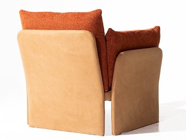Cotton and microfiber armchair with armrests | Farfalle by Mantellassi 1926