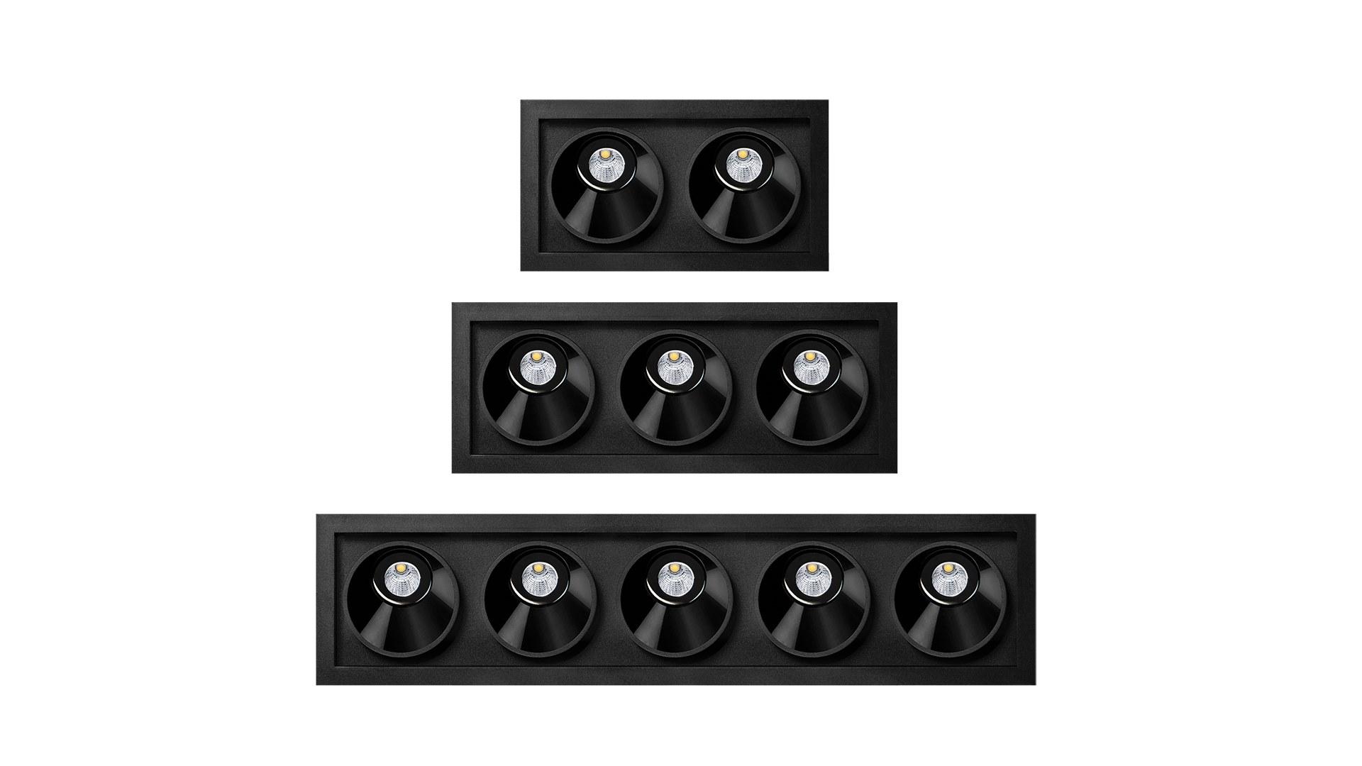 LED multiple recessed aluminium spotlight |  by Arkoslight