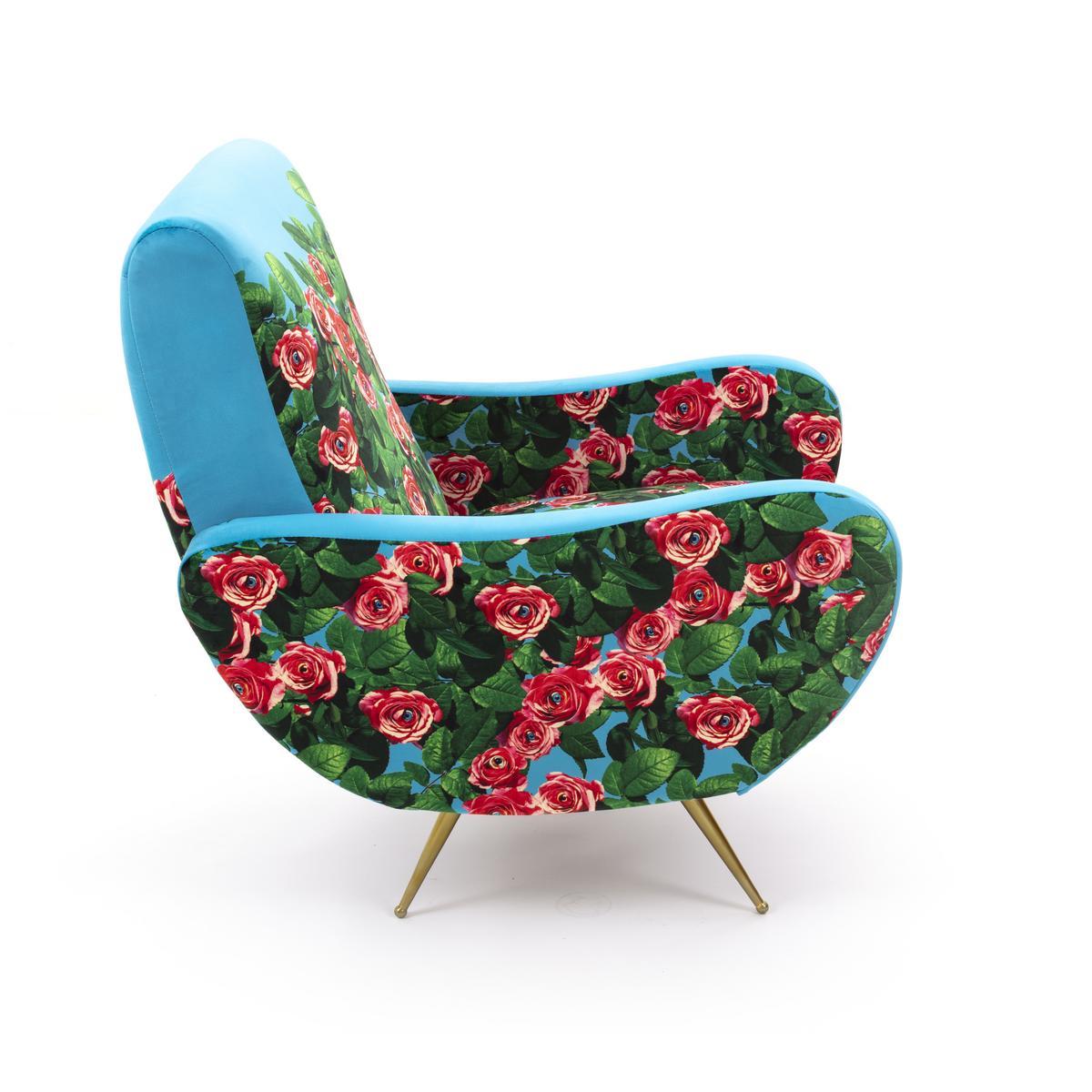 Fabric armchair with armrests | Roses by Seletti