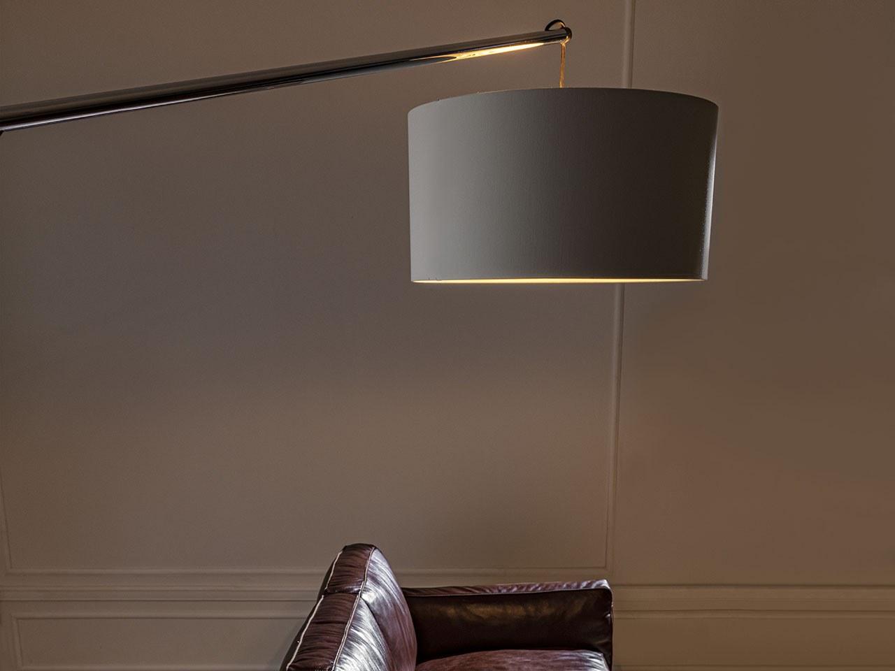 LED metal floor lamp with swing arm | Aria by Italamp