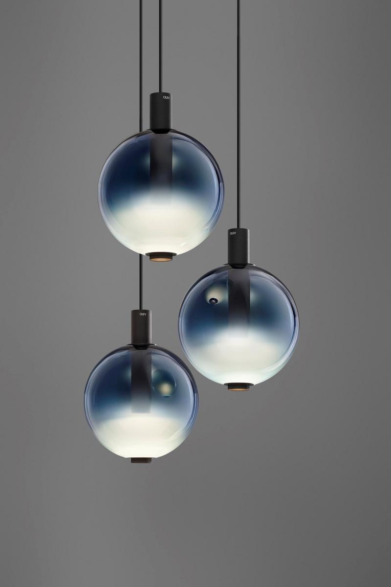 LED blown glass pendant lamp | Beam Stick Nuance by Olev