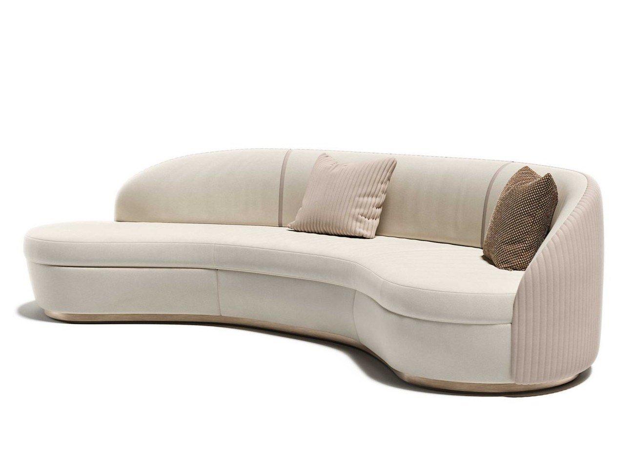 Curved fabric sofa | Otium by Capital Collection