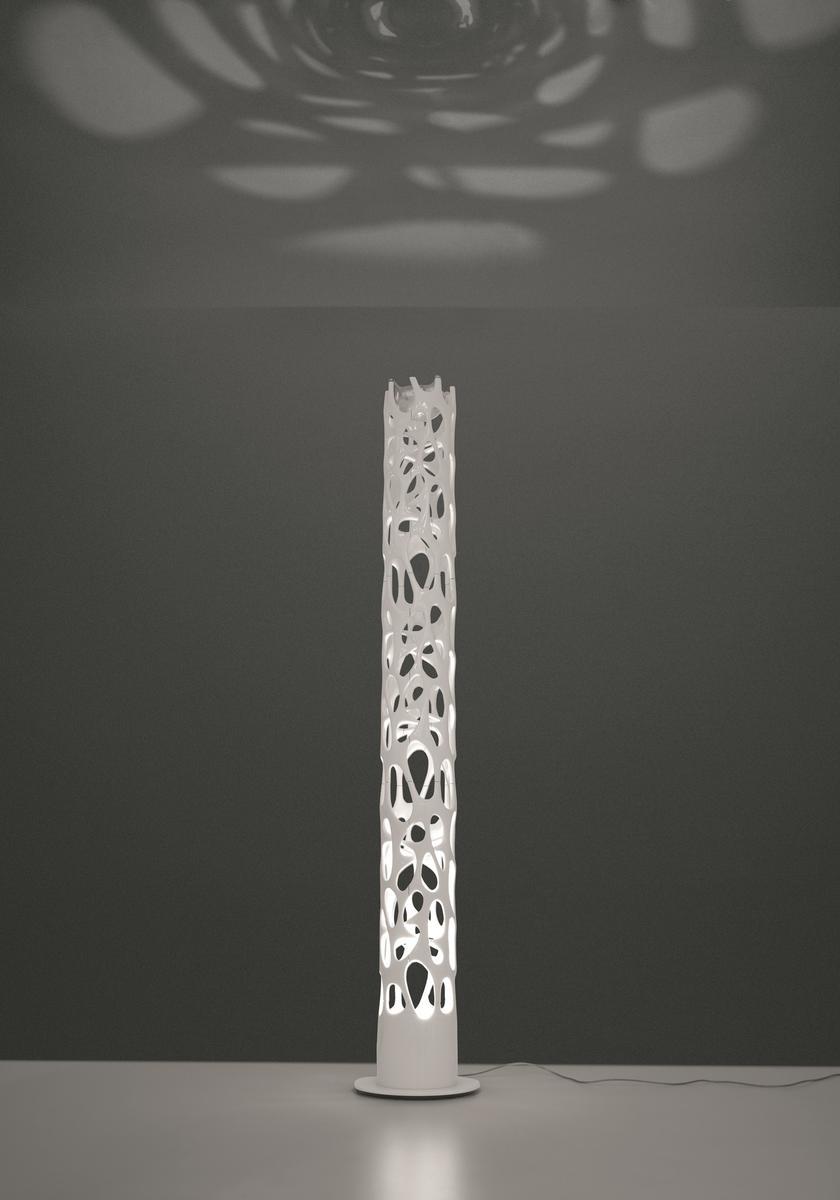 LED chrome plated steel floor lamp | New Nature by Artemide