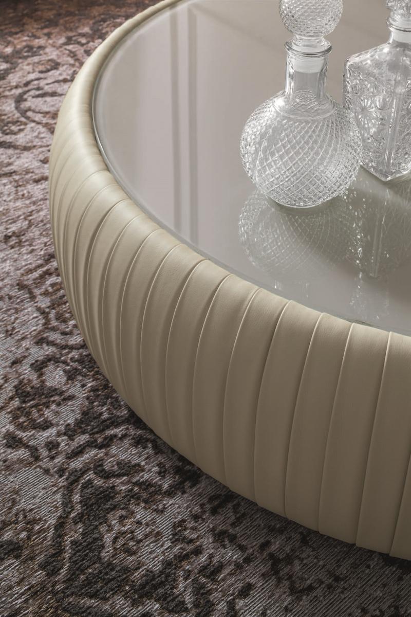 Low Eco-leather coffee table | Plissé by Tonin Casa