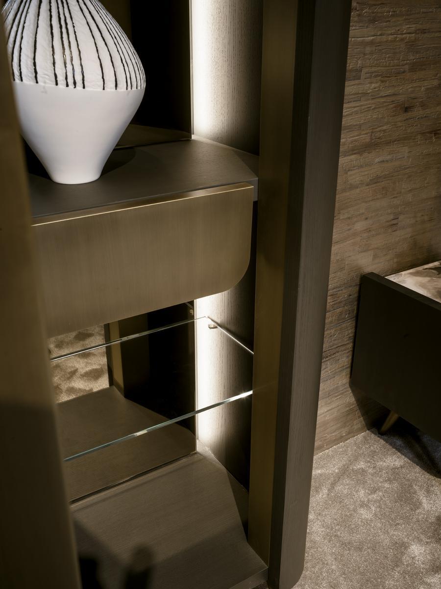 Ash display cabinet with integrated lighting | Pangea by Ezio Bellotti