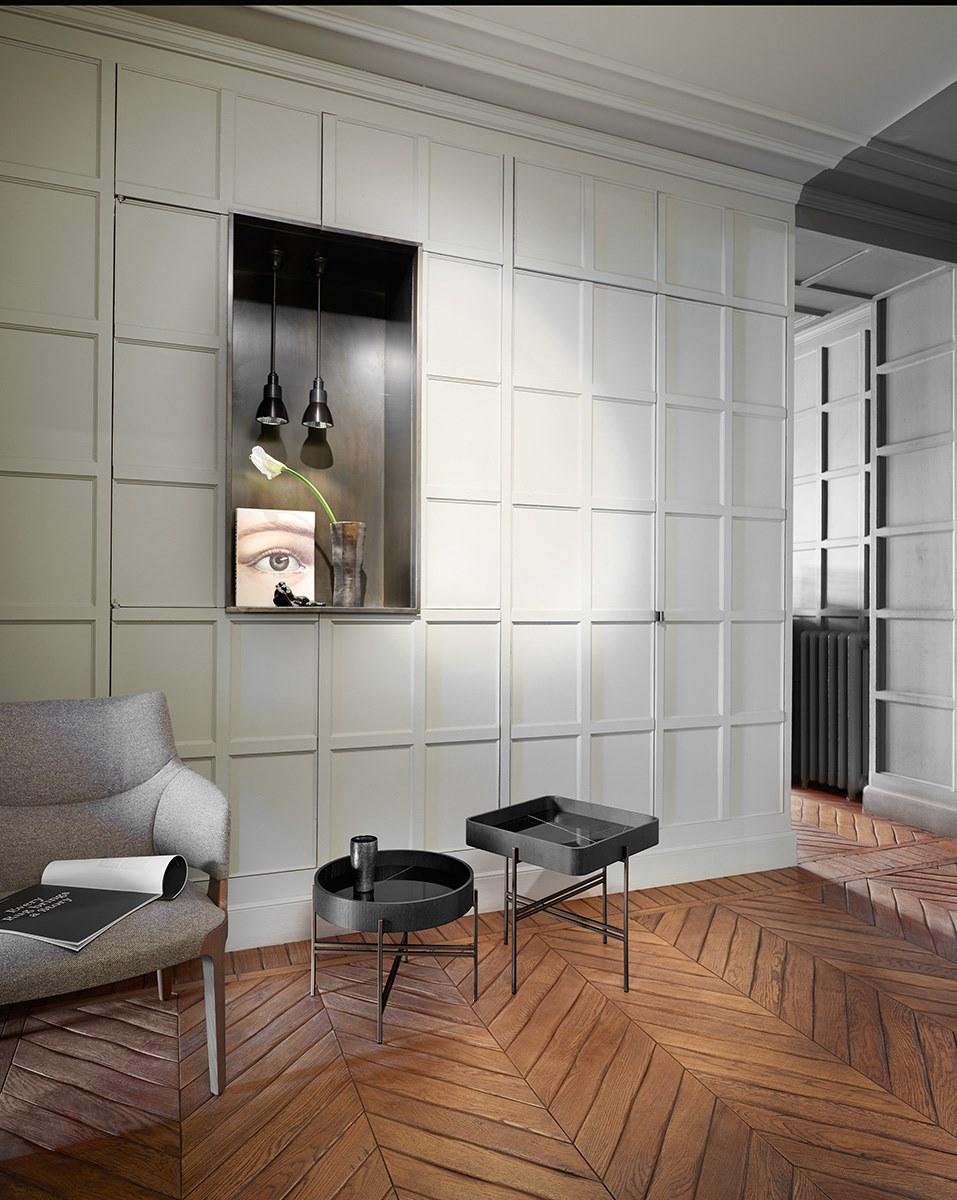 Square coffee table with tray | Tray by Potocco