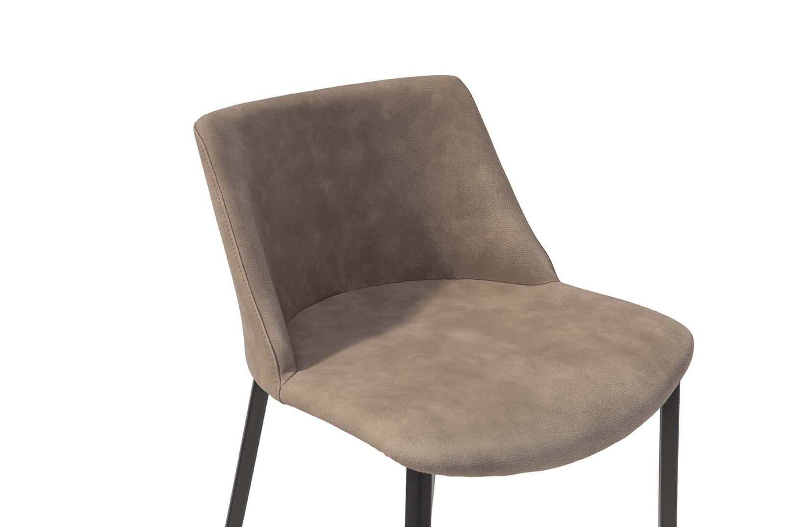 Leather stool with footrest | Agata by Tonin Casa