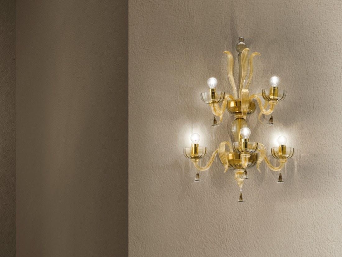 Glass wall lamp | Foscari by Sylcom