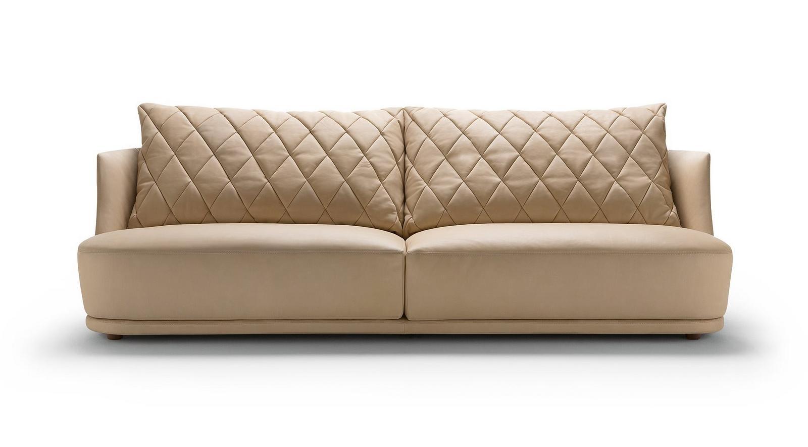 Modular leather sofa | Grace by Alberta Salotti