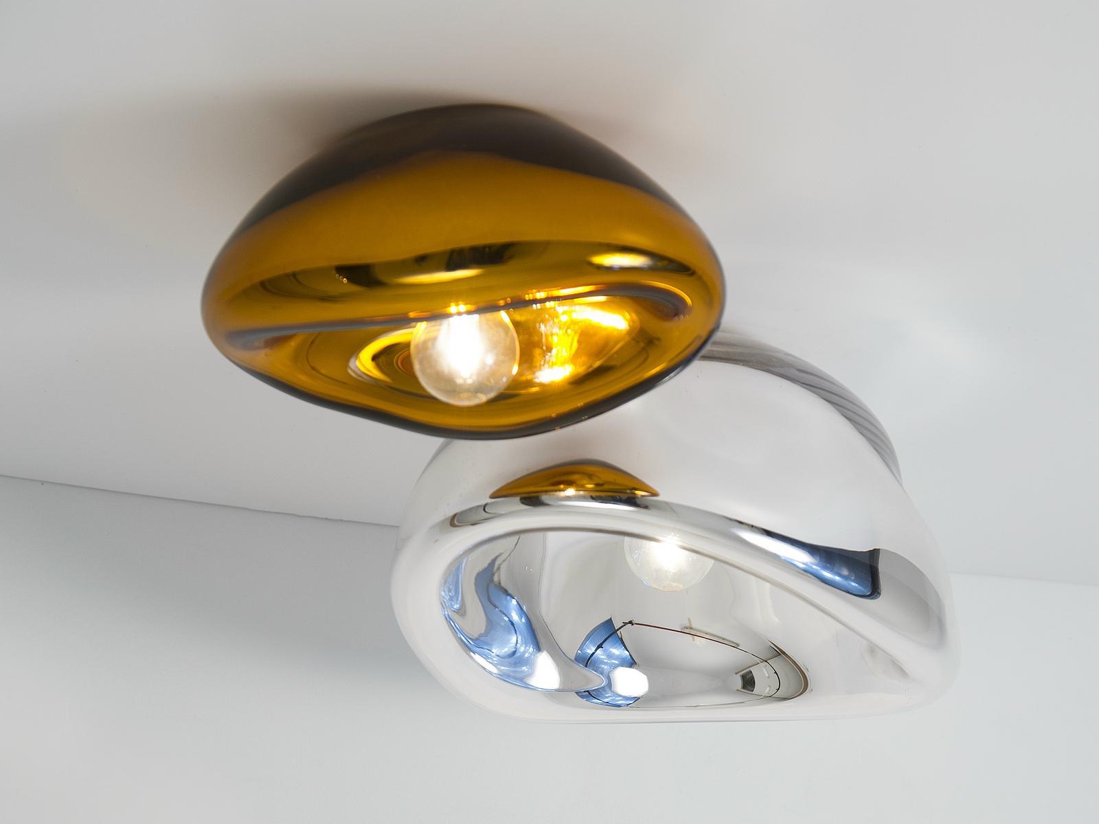 Handmade blown glass ceiling lamp | Ausum by Dark