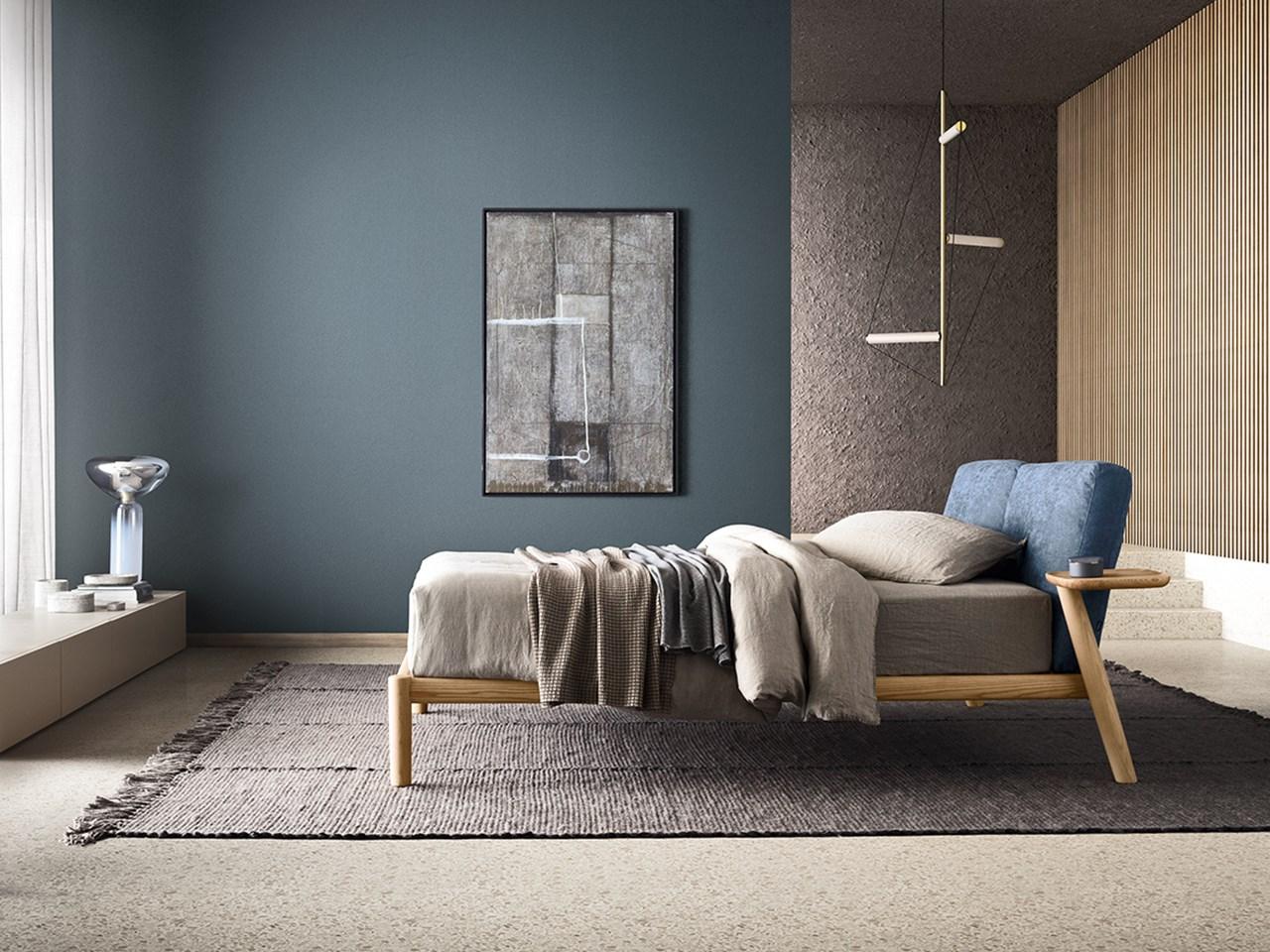 Solid wood bed with integrated nightstands | Dionisio by Pianca