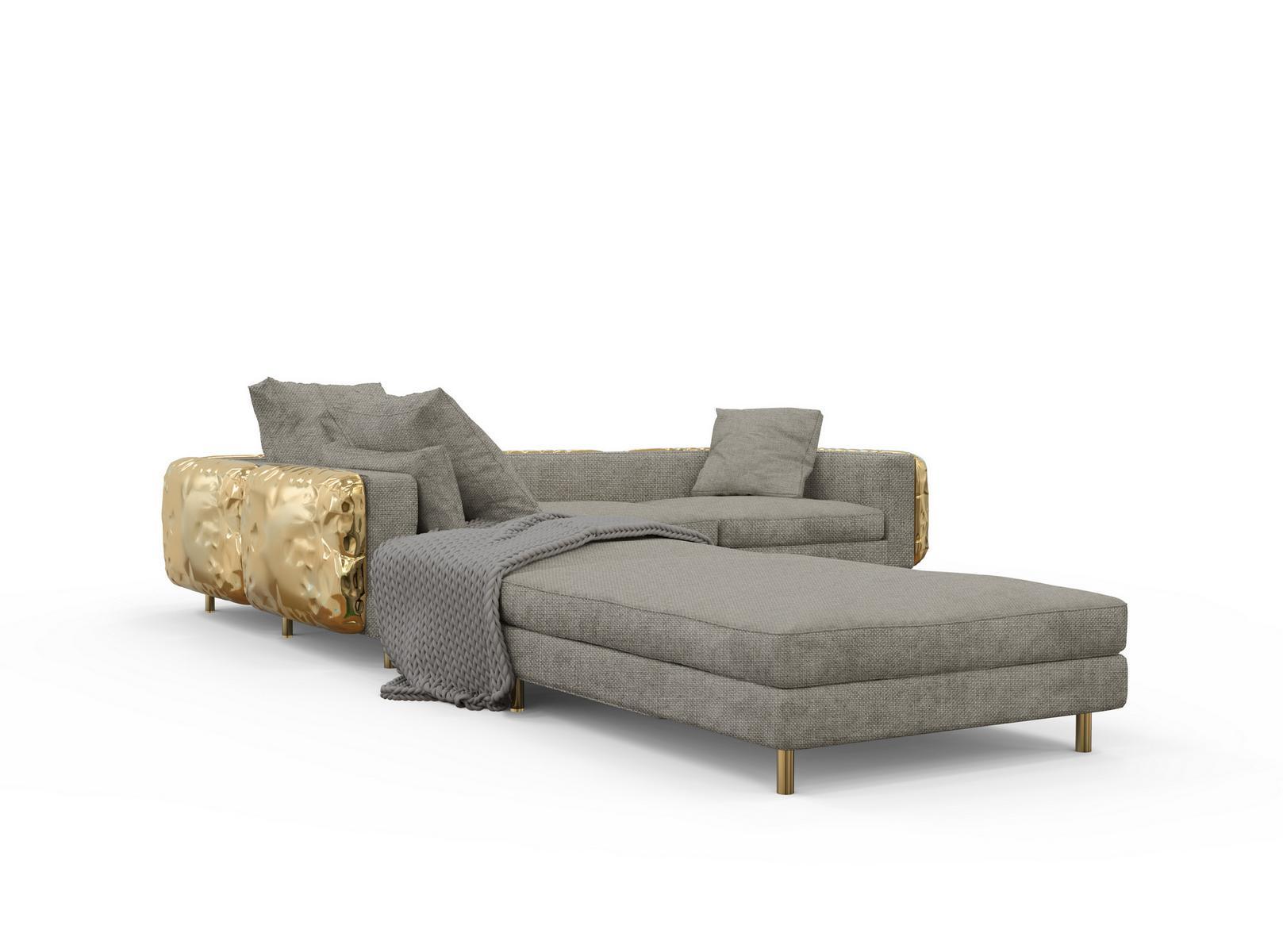 Corner modular fabric sofa with chaise longue | Imperfectio by Boca Do Lobo