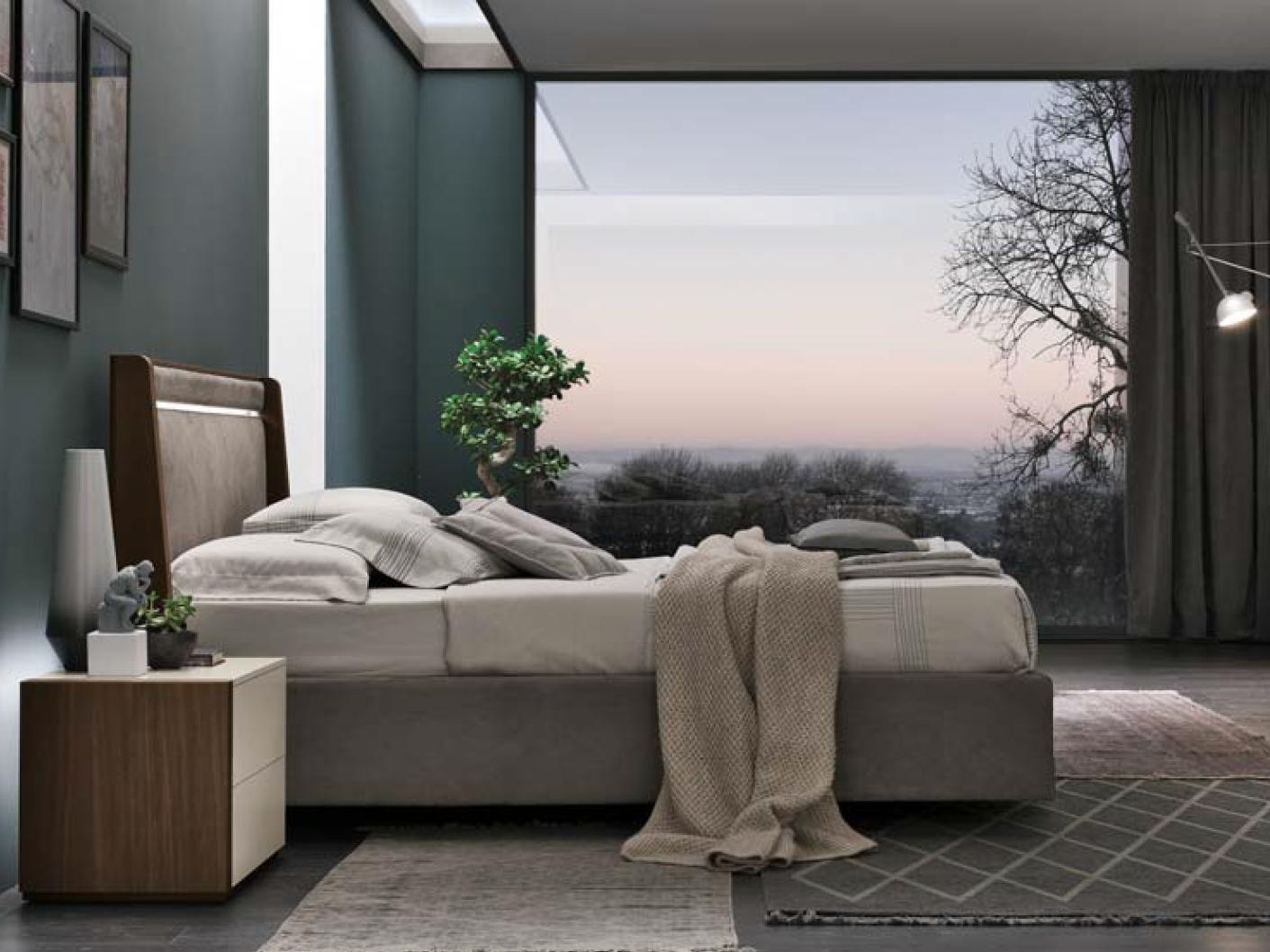 Double bed with integrated lighting | Bahia by Tomasella