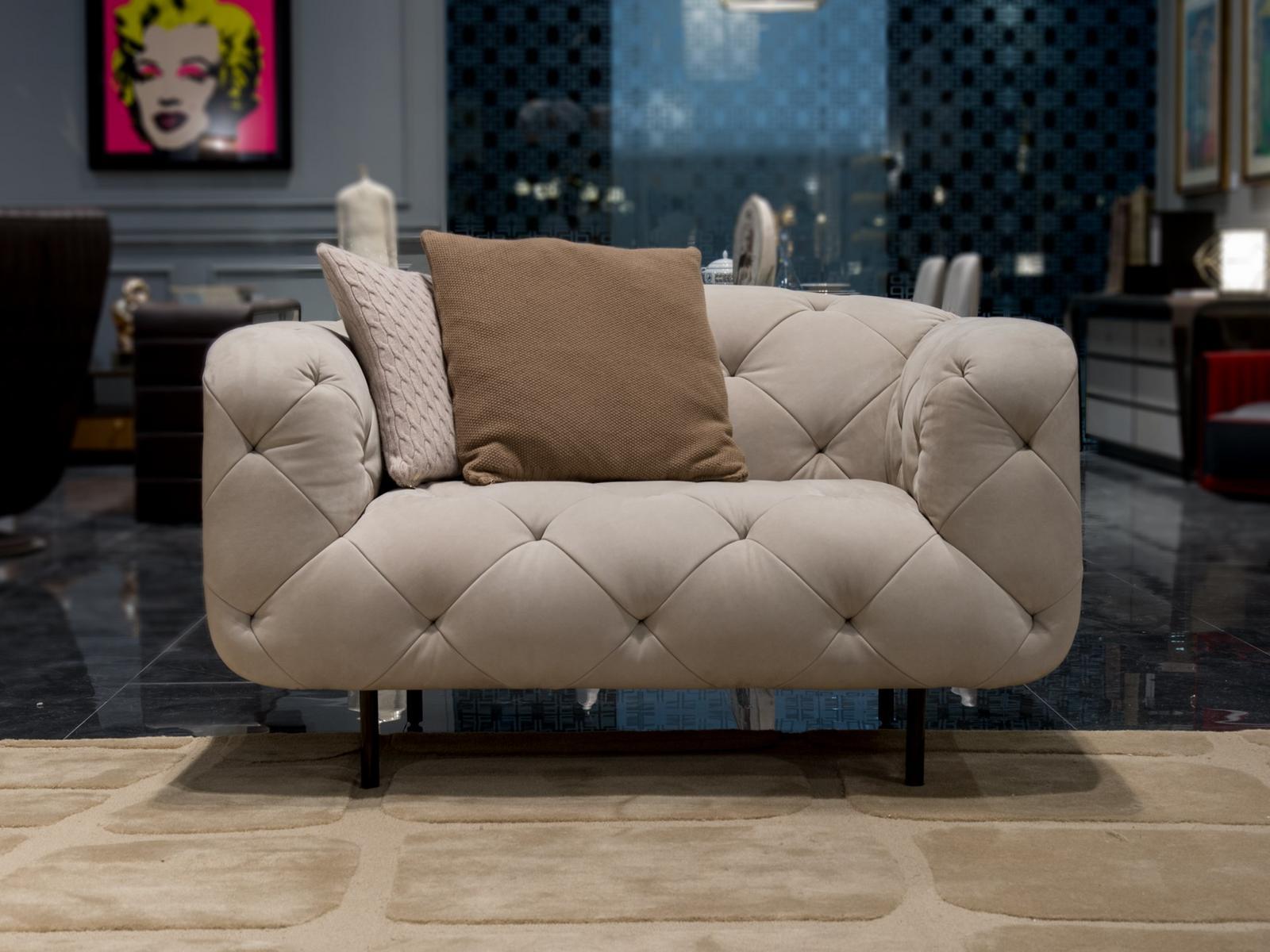Tufted nabuk armchair | Overseas/b by Formitalia