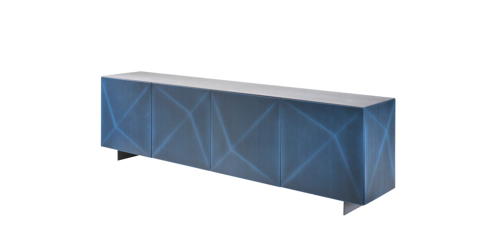 Steel and wood sideboard with doors | Cubric by Riflessi