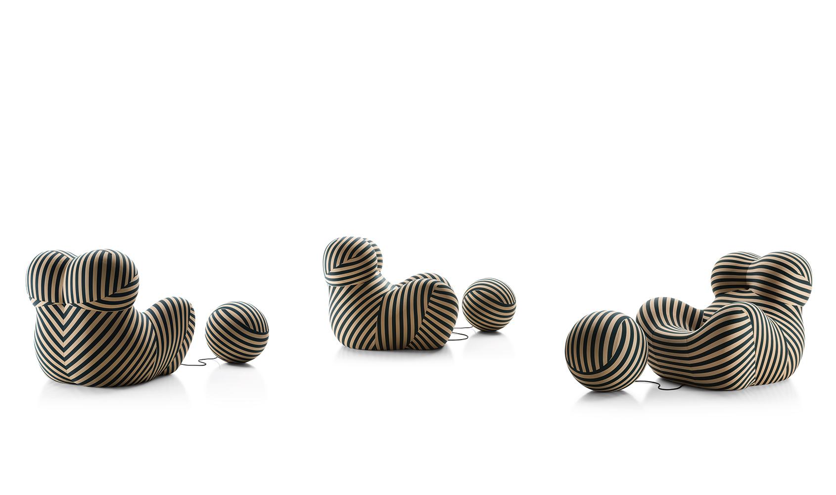 Fabric armchair with footstool | Up 50 by B&B Italia