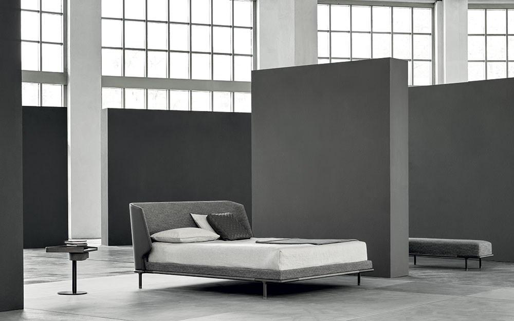 Double bed with upholstered headboard | Alfred by Frigerio