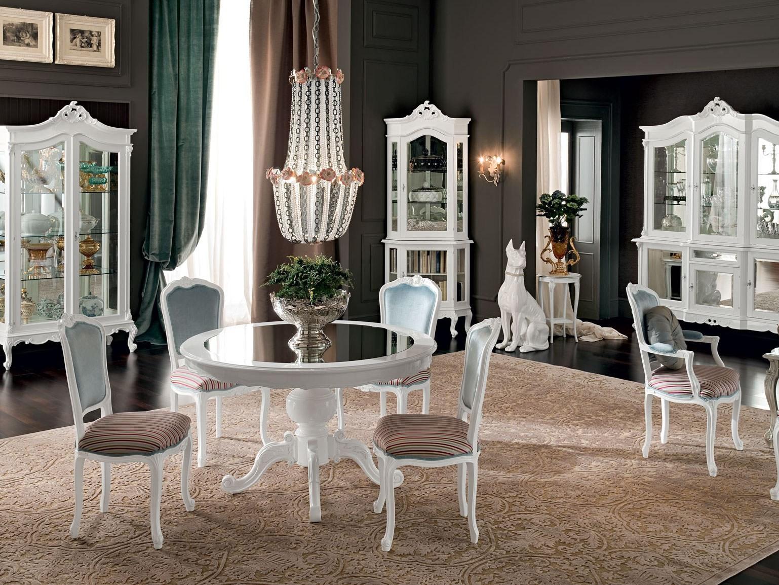 Round solid wood living room table | 12143 by Modenese Gastone