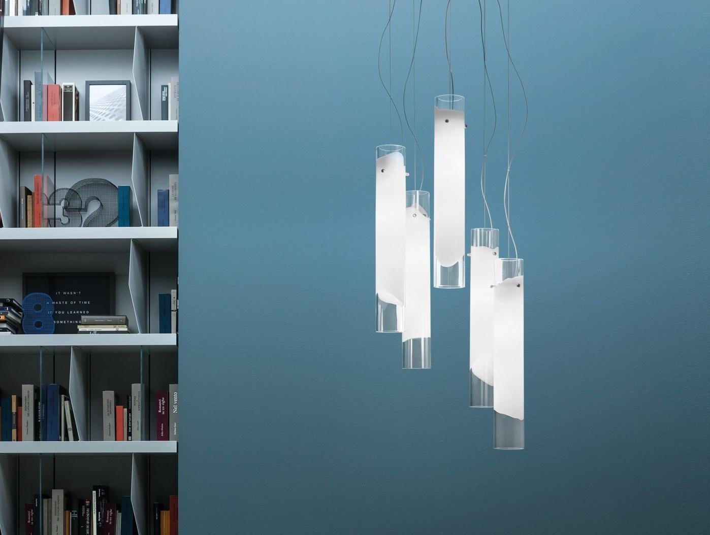 Glass pendant lamp | Lio Sp 5 by Vistosi