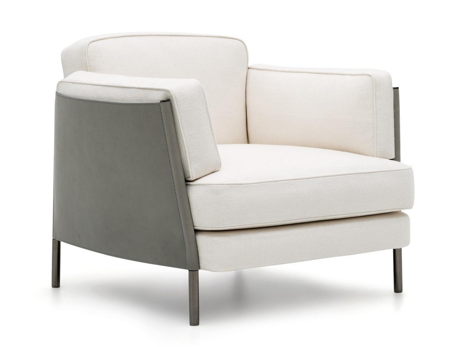 Fabric armchair with armrests | Shelley by Minotti