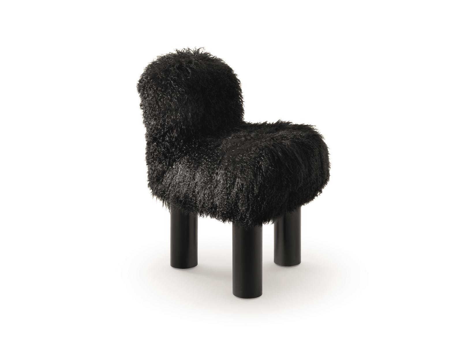 Upholstered fur easy chair | Botolo High by Arflex