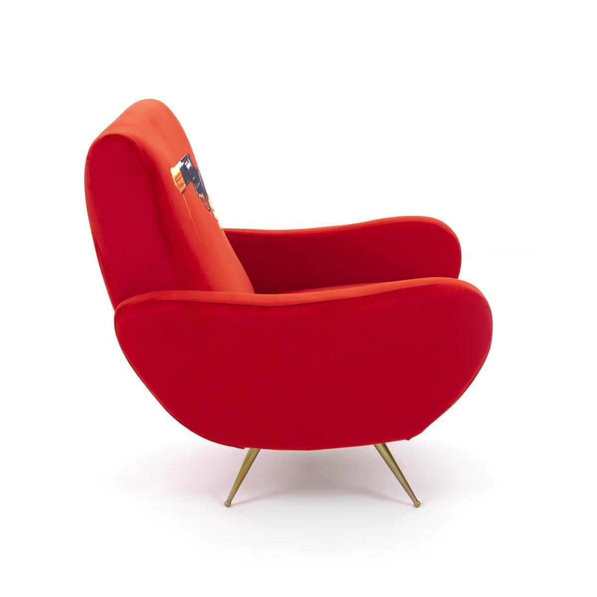Fabric armchair with armrests | Revolver by Seletti