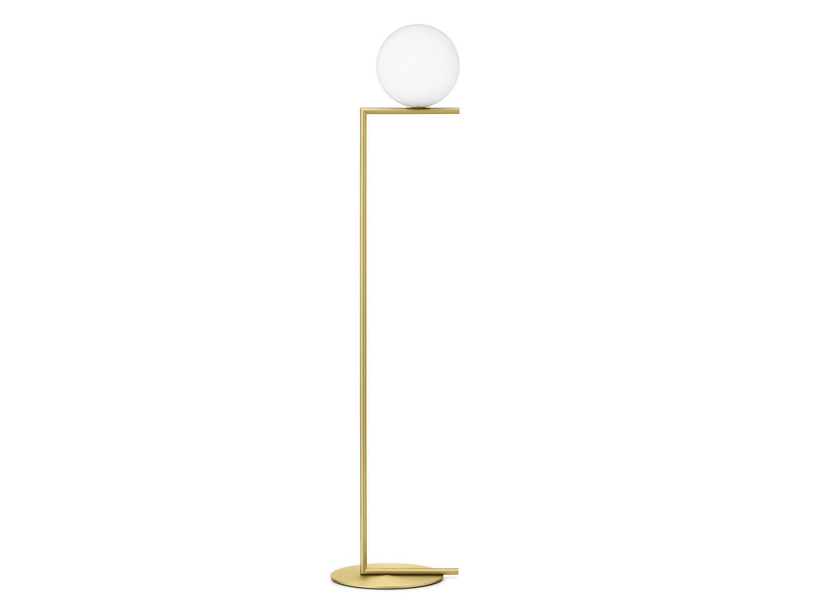 Brass floor lamp | Ic Lights F1 by Flos