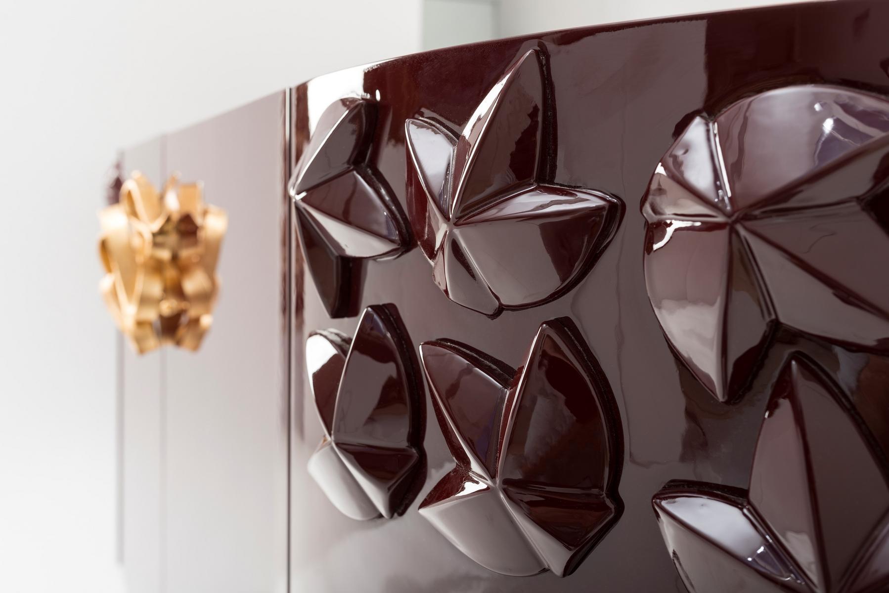 Wood veneer sideboard with doors | Mimosa by Mantellassi 1926