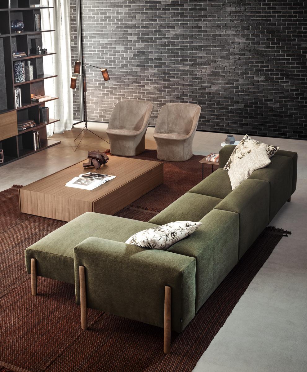 Sectional fabric sofa | All-in by Pianca