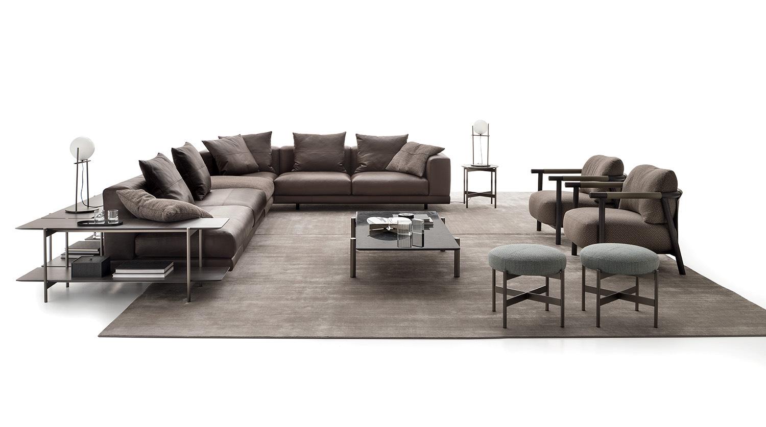 Corner leather sofa | Nevyll Low by Ditre Italia