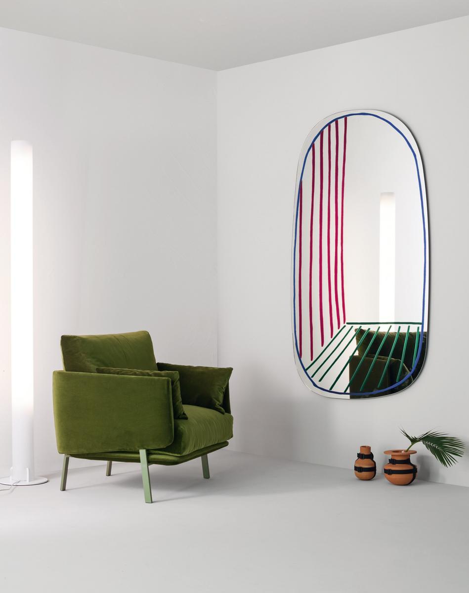 Oval wall-mounted mirror | New Perspective Mirror by Bonaldo
