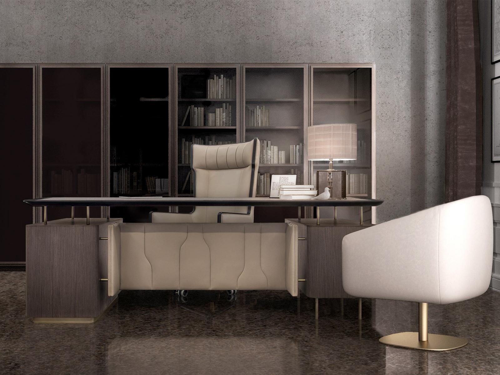 Deerskin executive desk with drawers | Panamera by Formitalia