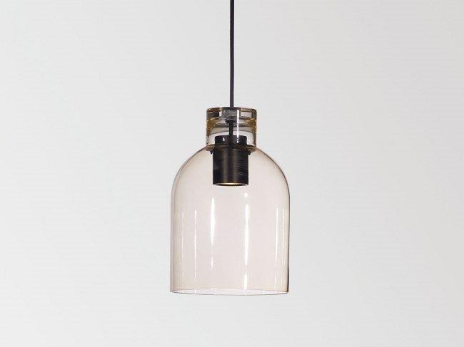 LED blown glass pendant lamp | Mantello Glass Led by Delta light