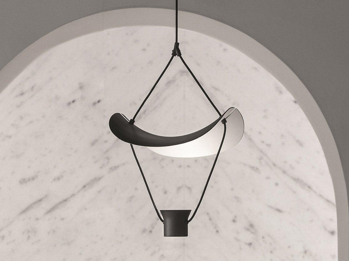 LED painted metal pendant lamp | Vollee S1p Down / S1p Up by Masiero