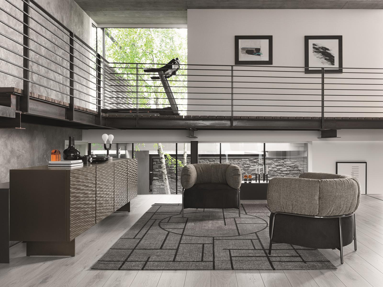 Leather armchair | Quadrotta by Calligaris