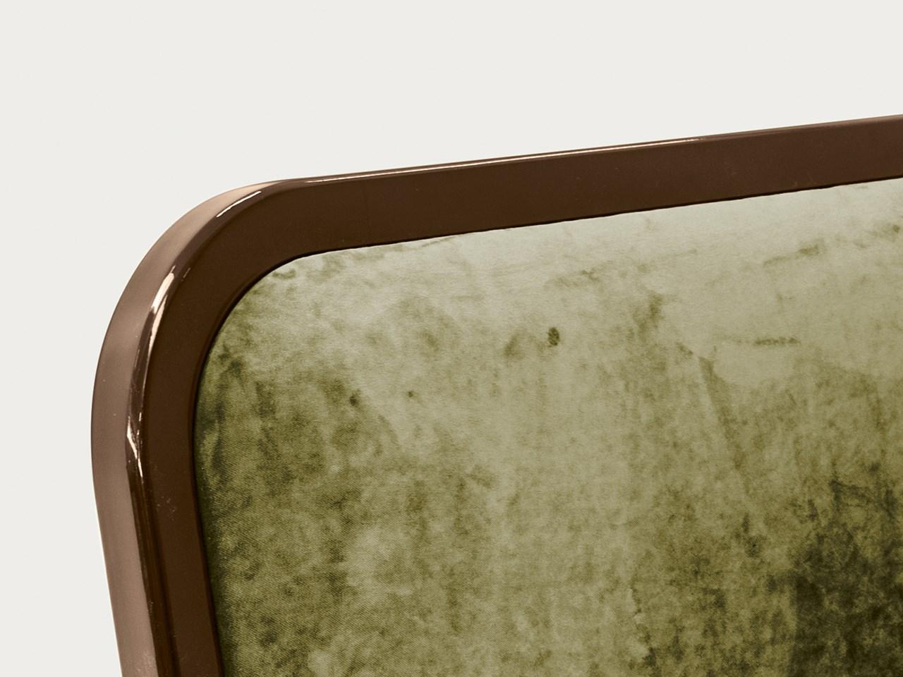 Wooden double bed with upholstered headboard | Amante by Pianca