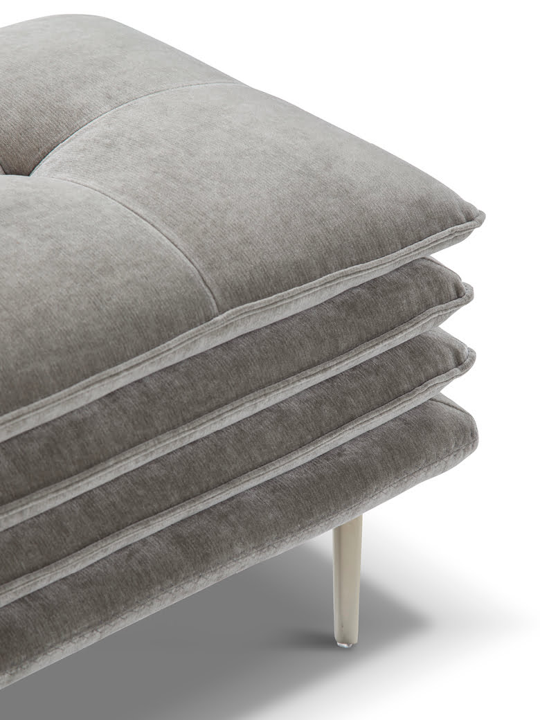 Stylish, multi-layered Mater Familias poufs offer comfort, practicality, and versatility for any room, enhancing space with a unique design accent. | Mater Familias by Calia Italia