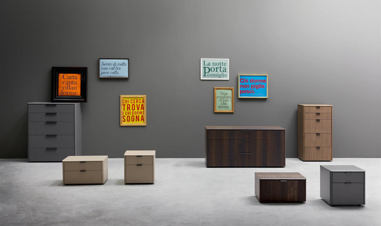 Rectangular melamine chest of drawers with integrated handles | Timeless by ALF Dafre