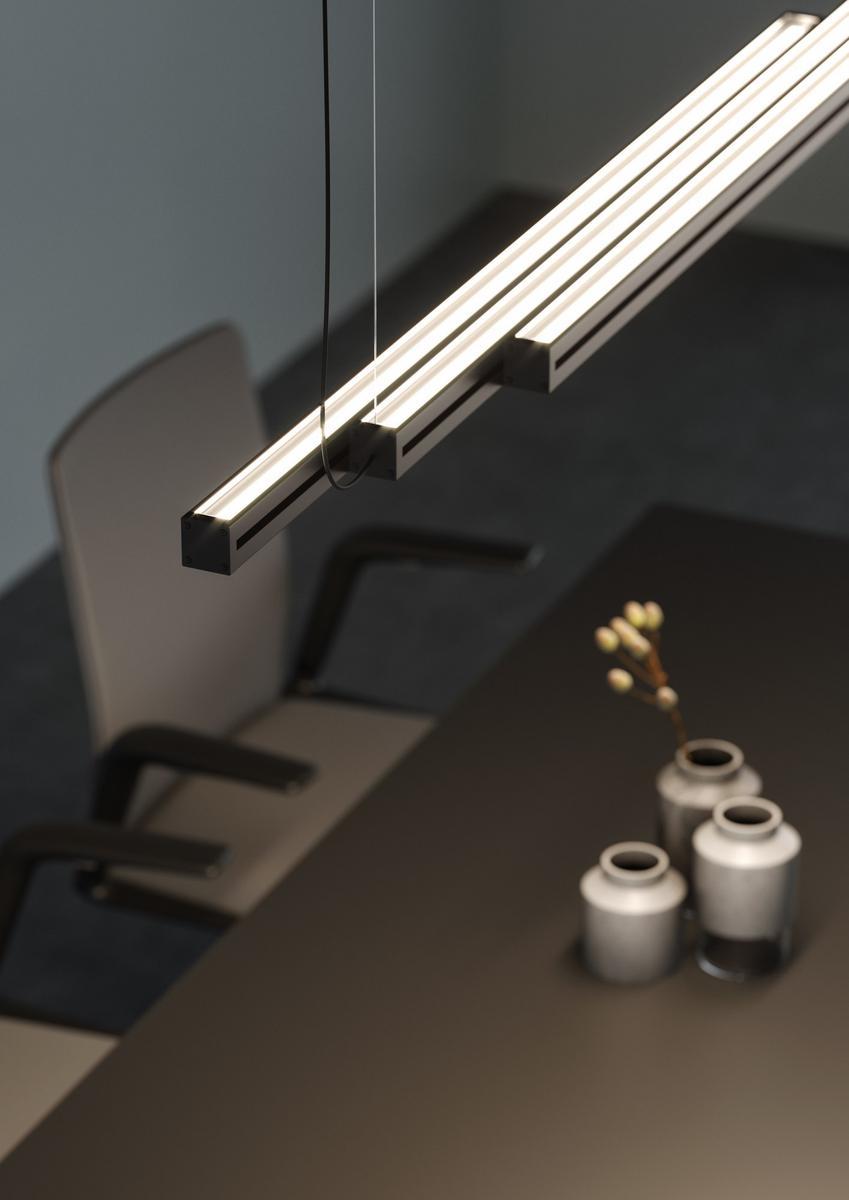 LED Anodized aluminium pendant lamp | Light Glide by Fabbian
