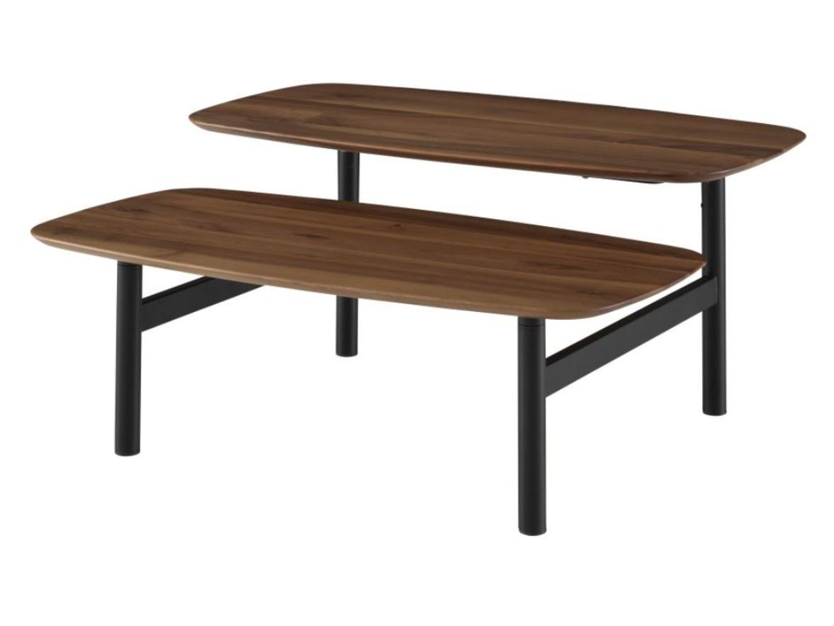 Walnut coffee table | Pantographe by Ligne Roset