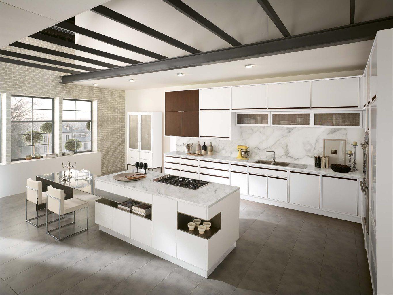 Veneer kitchen with integrated handles Aster Cucine Timeline