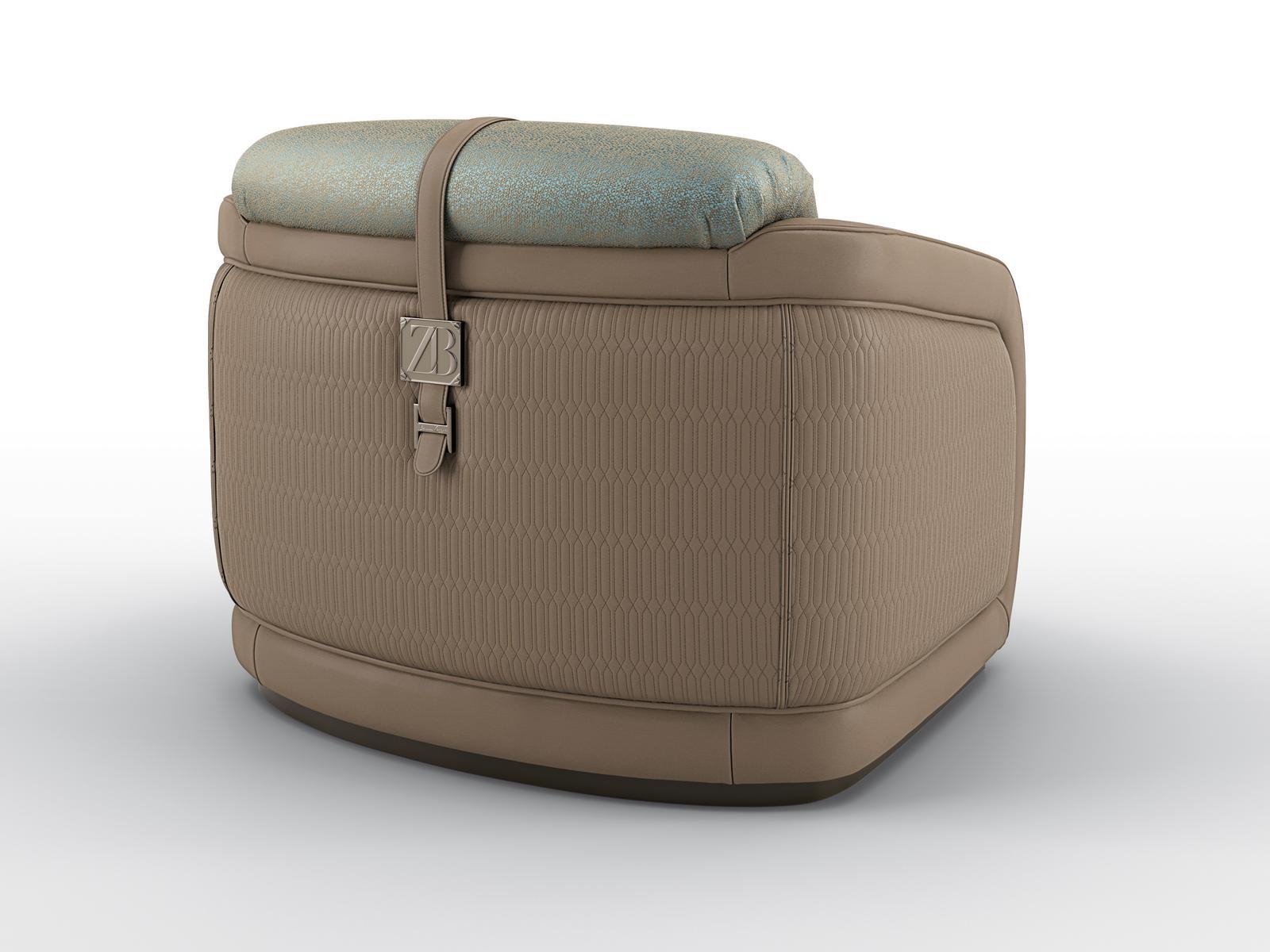 Fabric armchair with armrests | Ipazia by Bruno Zampa