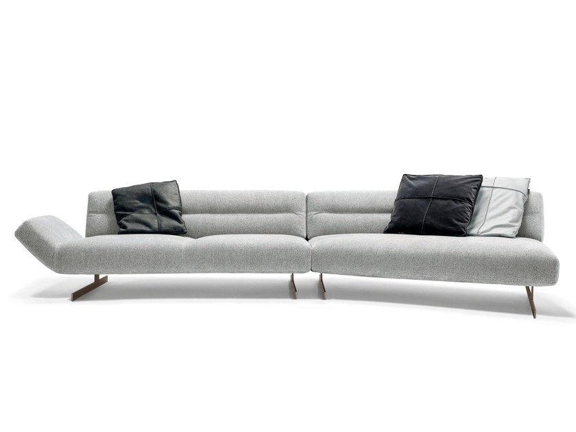 Sled base fabric sofa | Nash by Arketipo