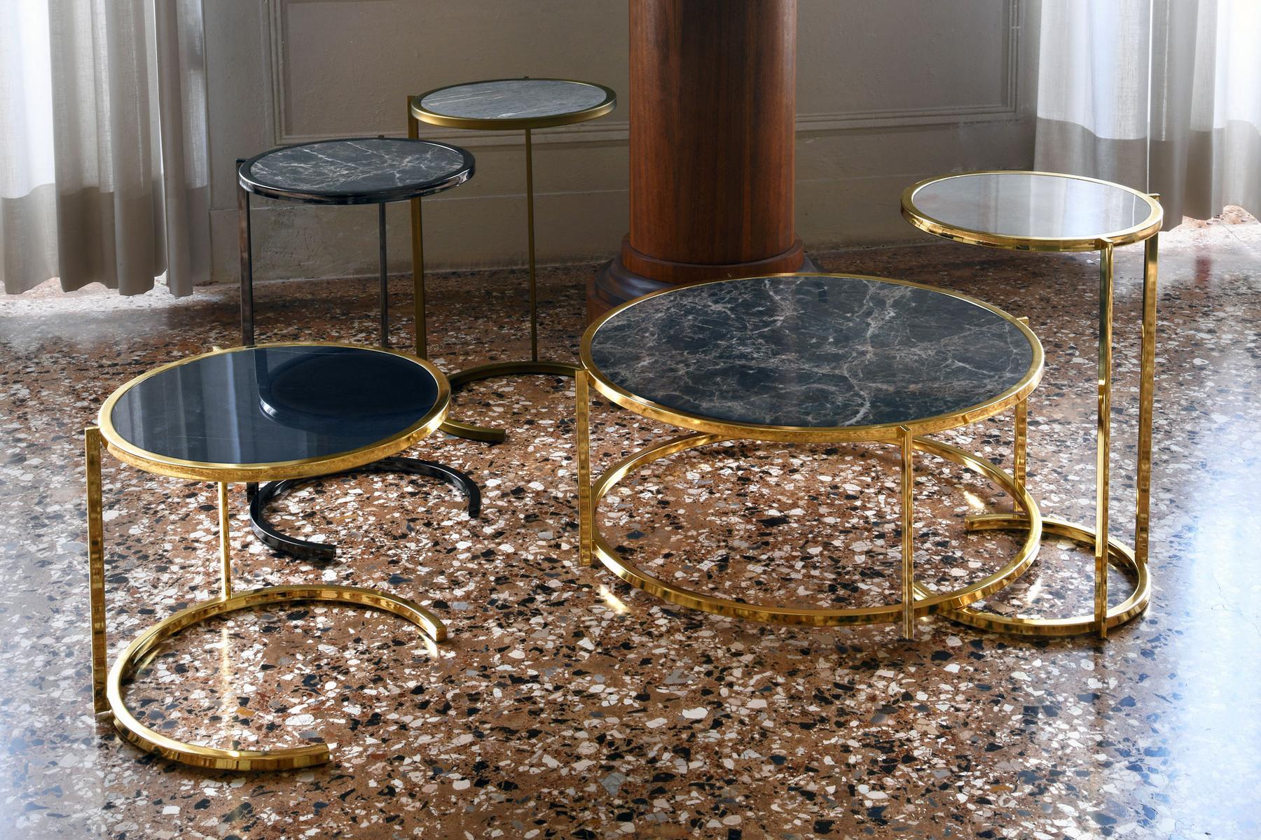 Round ceramic side table | Teti by Domingo salotti