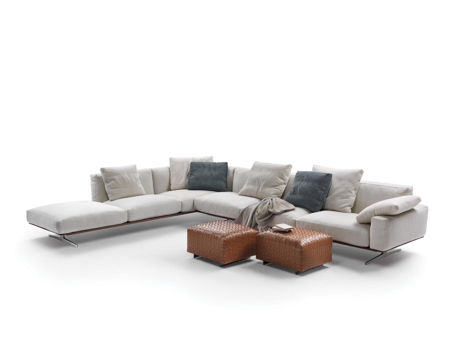 Sectional fabric sofa with removable cover | Soft Dream by Flexform