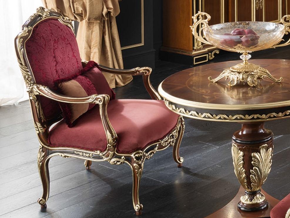 Fabric easy chair with armrests | 14512 by Modenese Gastone