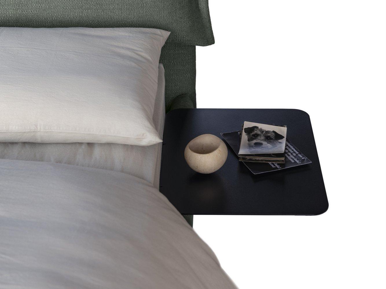 Rectangular wall-mounted wooden bedside table | Slim by Bolzan letti