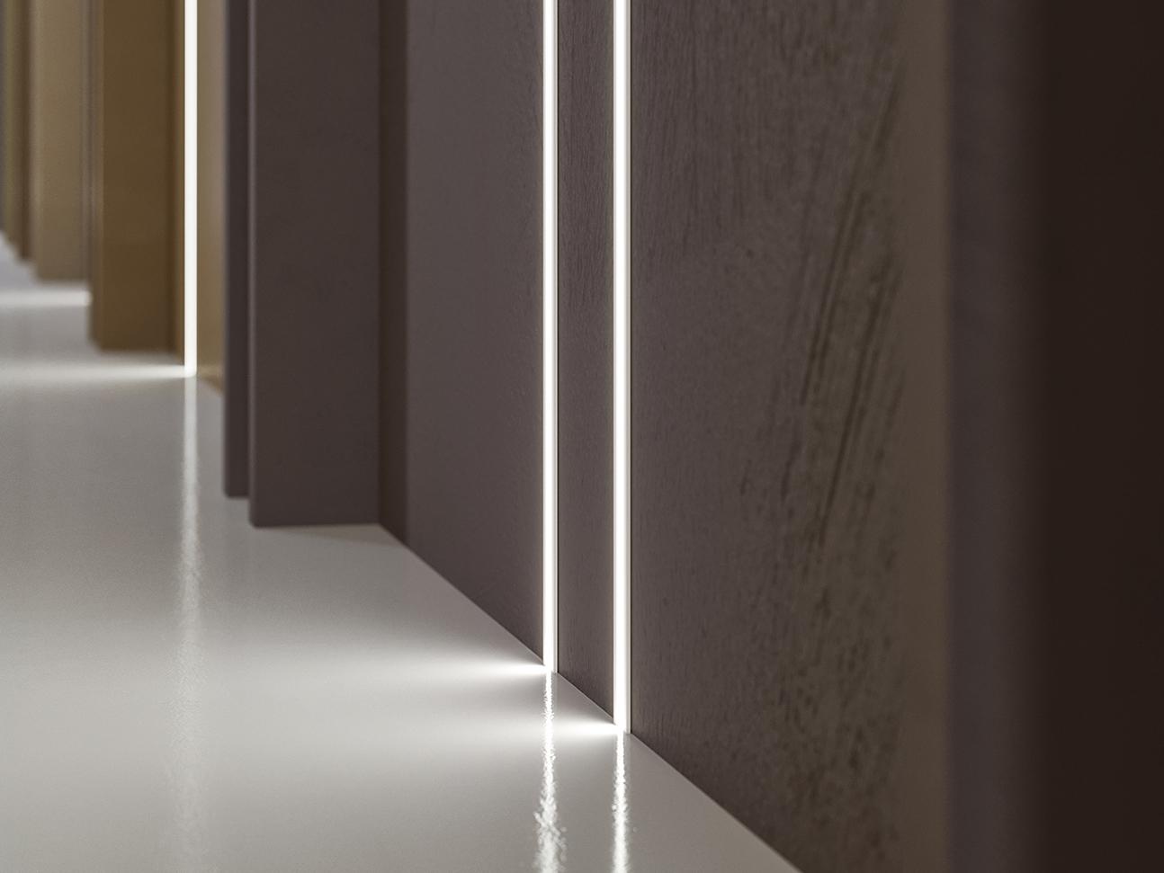 Extruded aluminium linear lighting profile | Kips by Panzeri